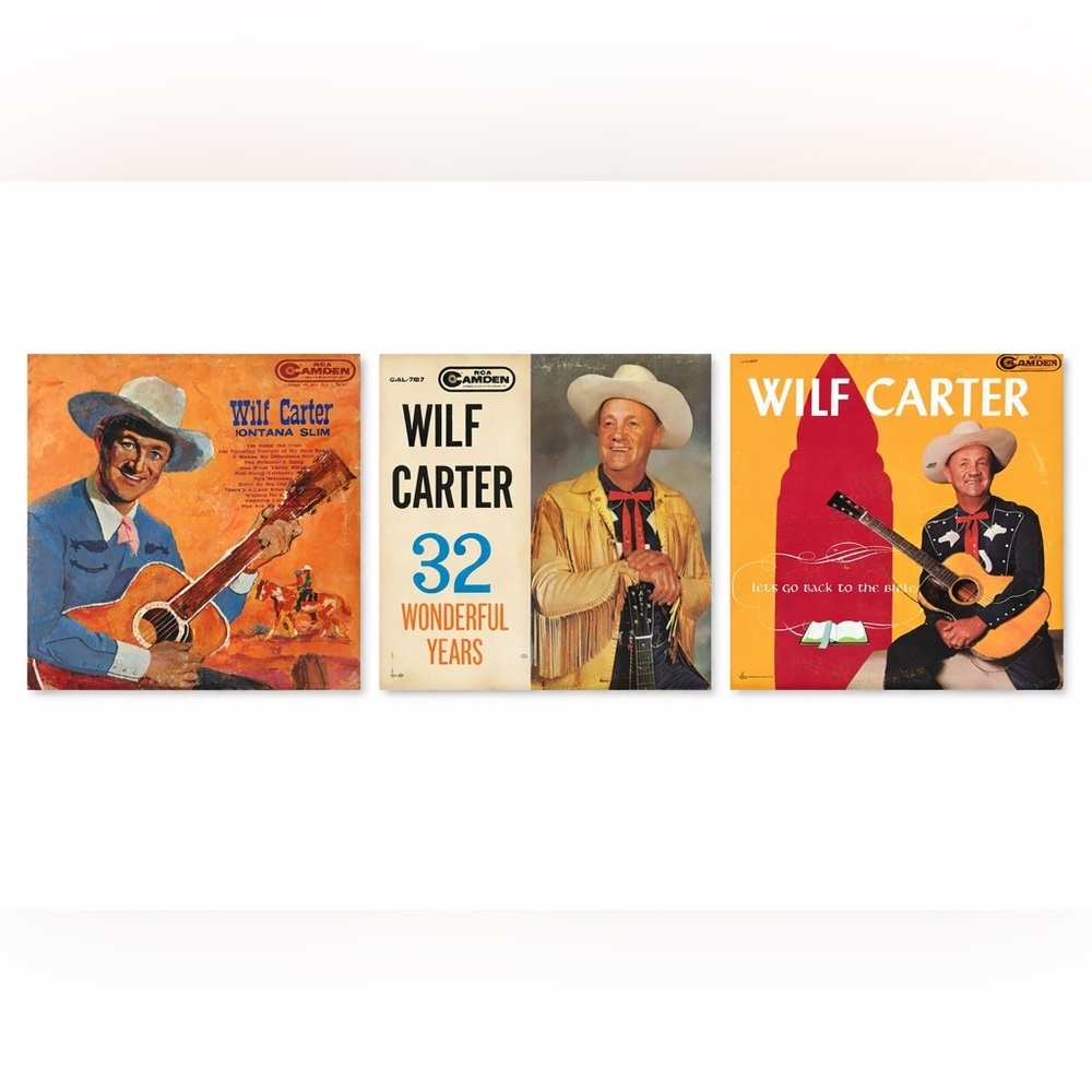 Vintage Wilf Carter Vinyl Record Bundle (3) 🎸 Montana Slim RCA Camden